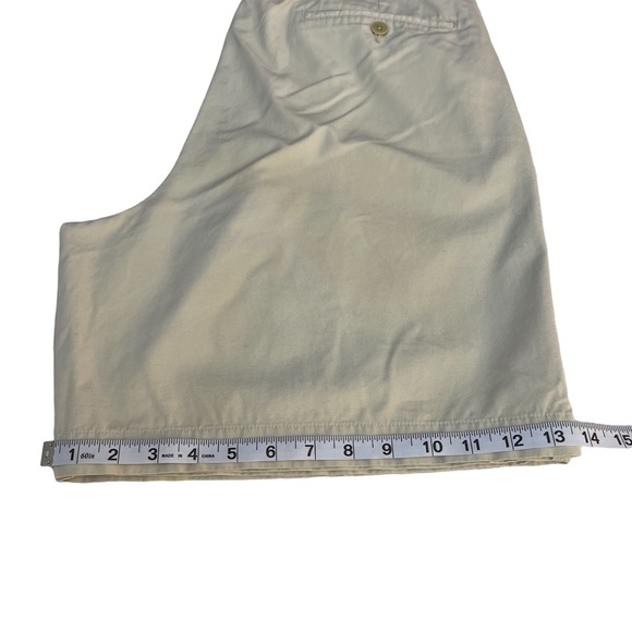 Vintage Lands’ End Pleated Chino khaki Shorts Size 36 - Picture 9 of 9